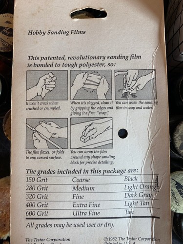 Testors Model Master Hobby Sanding Films (10)