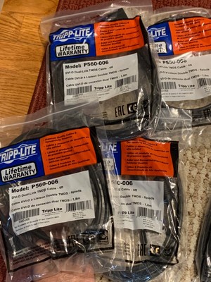 Tripp Lite P560-006 6ft DVI Dual Link TMDS Cable DVI-D M/M, 6' (TRPP560006)