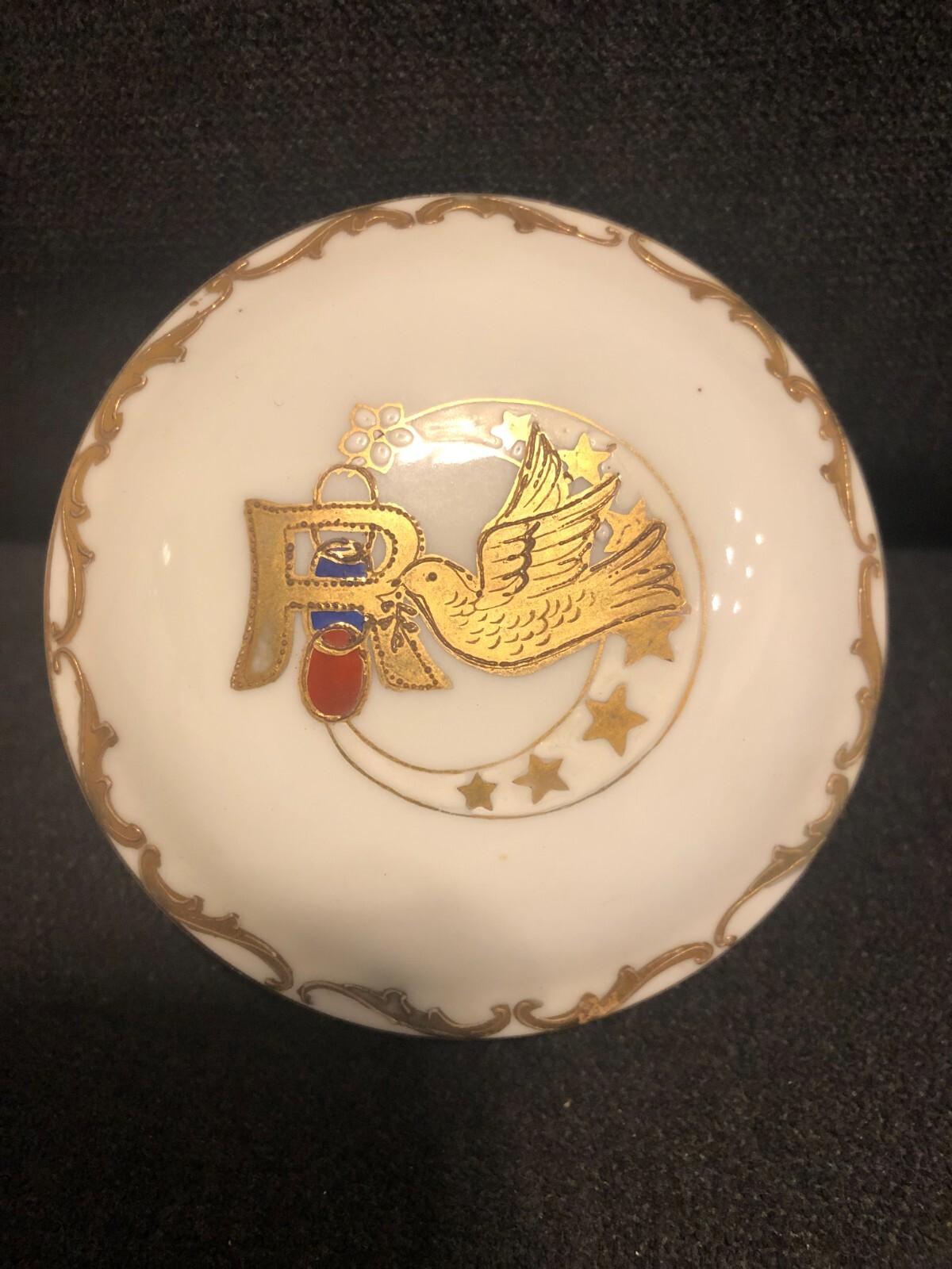 Vintage Chubu China Cherry Company Exclusive Covered Trinket Dish Hand Painted Vintage Chubu China Cherry Company Exclusive Covered Trinket Dish Hand Painted