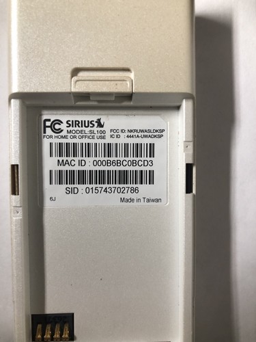 Sirius Stiletto SL 100 Portable Satellite Radio Lifetime Subscription (new Batt)