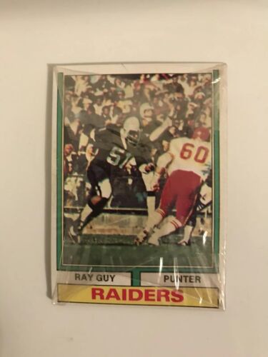 1974 Topps Football Cello Pack RAY GUY Rookie Card on bottom. rookie card picture