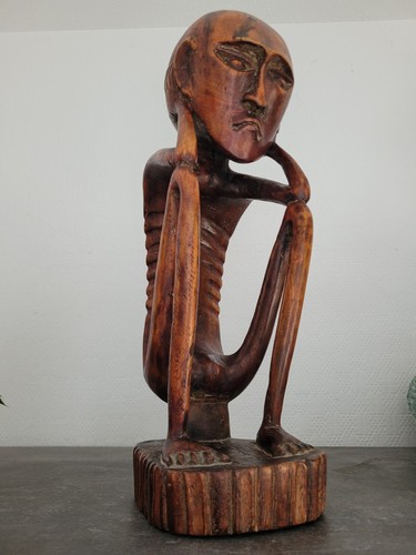 Amaizing Detailed Bulul! Old Wood Figure of a Male Rice Deity