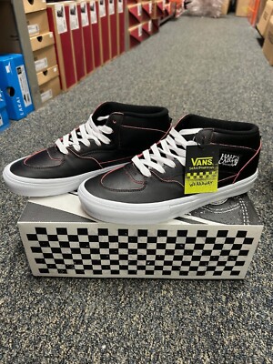 VANS SKATE HALF CAB (WEAR AWAY BLACK/ORANGE) MEN'S SIZE 9.5