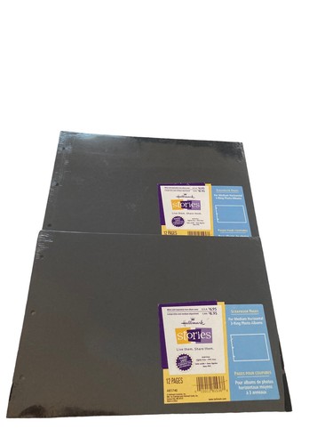 24 Hallmark Stories Black Refill Scrapbook Pages Medium Hori