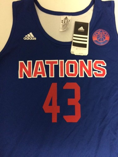 NWT RARE Adidas Nations Basketball REVERSIBLE Jersey NBA Recruit GAME 2011 XLT