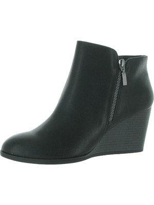 

STYLE - COMPANY Женские черные ботильоны на танкетке с круглым носком и двойной молнией, Черный, 10007344900