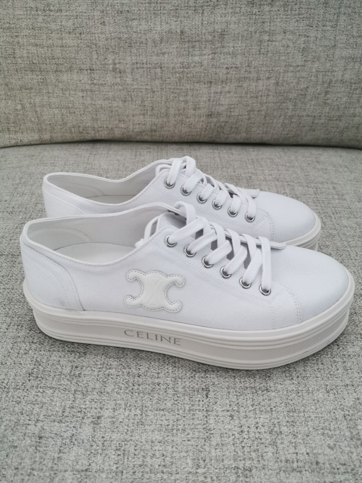CELINE LowWaveLace-up Sneaker スニーカー 38 CELINE Jane Low Lace Up Canvas Sneakers Size 38 | eBay