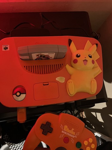 Nintendo 64 N64 Pokemon Pikachu Console Choose Orange and