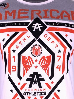 AMERICAN FIGHTER Men's T-Shirt FAIRBANKS 50/50 FOOTBALL Athletic Biker MMA S-5XL