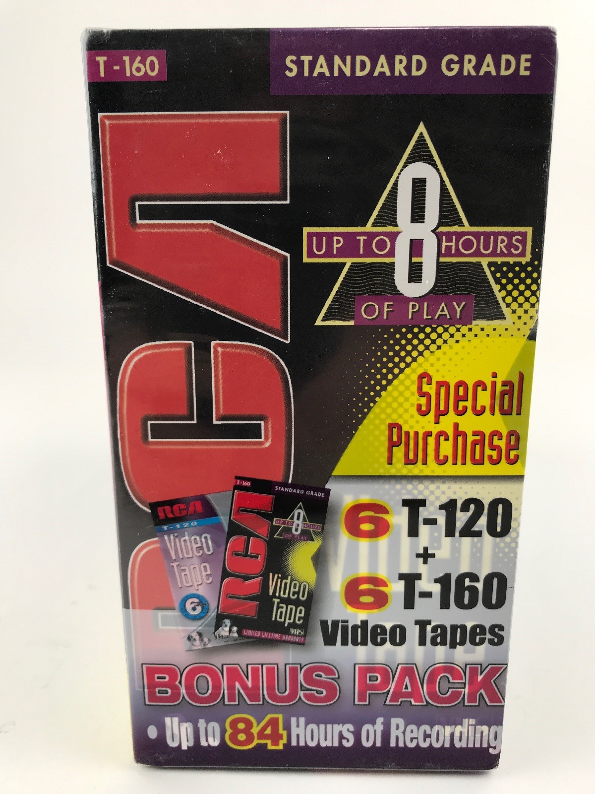 Pack of 12 RCA VHS Blank Video Tapes - T-120 & T-160 - New & Sealed