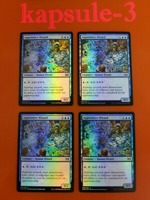 4x Apprentice Wizard | FOIL | Double Masters | MTG Magic Cards