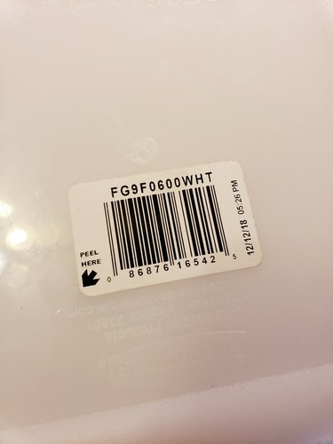 Lot Of 4 - 8 Qt. Square Storage Containers White FG9F0600WHT