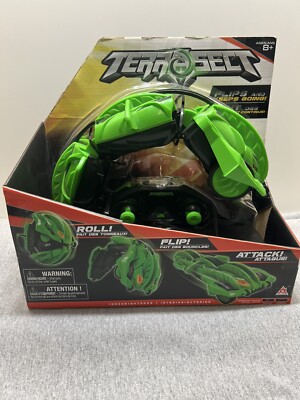 TERRASECT R/C TRANSFORMING VEHICLE, Green, 2.4 Ghz, ROLLS FLIPS TOY GLOWING EYES