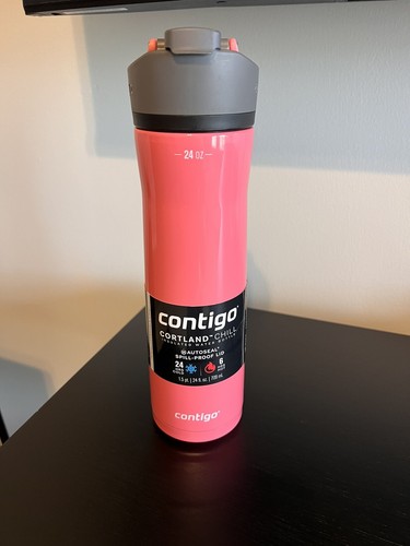 Contigo Cortland Chill 2.0 Stainless Steel Water Bottle Frosted Rose  Free Ship