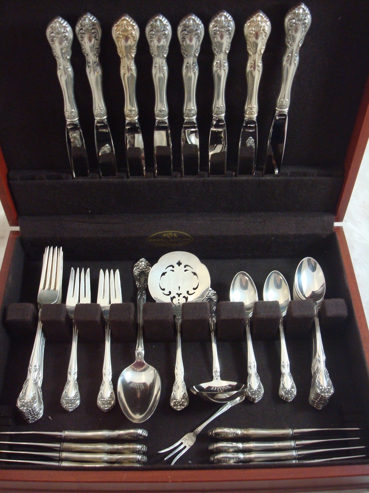 ビンテージ　ALVIN STERLING 純銀フォーク　Chateau Rose Chateau Rose by Alvin Sterling Silver Flatware Set Service