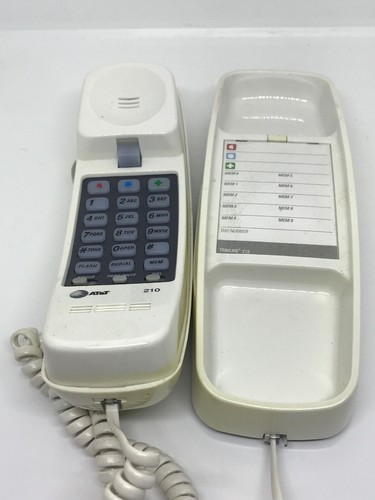 Vintage AT&T 210 White Desk or Wall Corded Phone