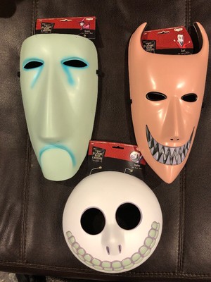 Disney Nightmare Before Christmas Lock Shock Barrel Halloween Costume 3 Mask Set