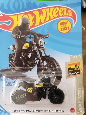 Hot Wheels 2021 Ducati Scrambler Hot Wheels Edition #169 Black/Yellow 