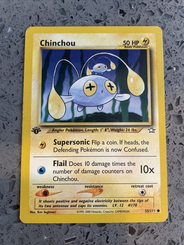 Pokémon TCG Chinchou Neo Genesis 55/111 Regular 1st Edition