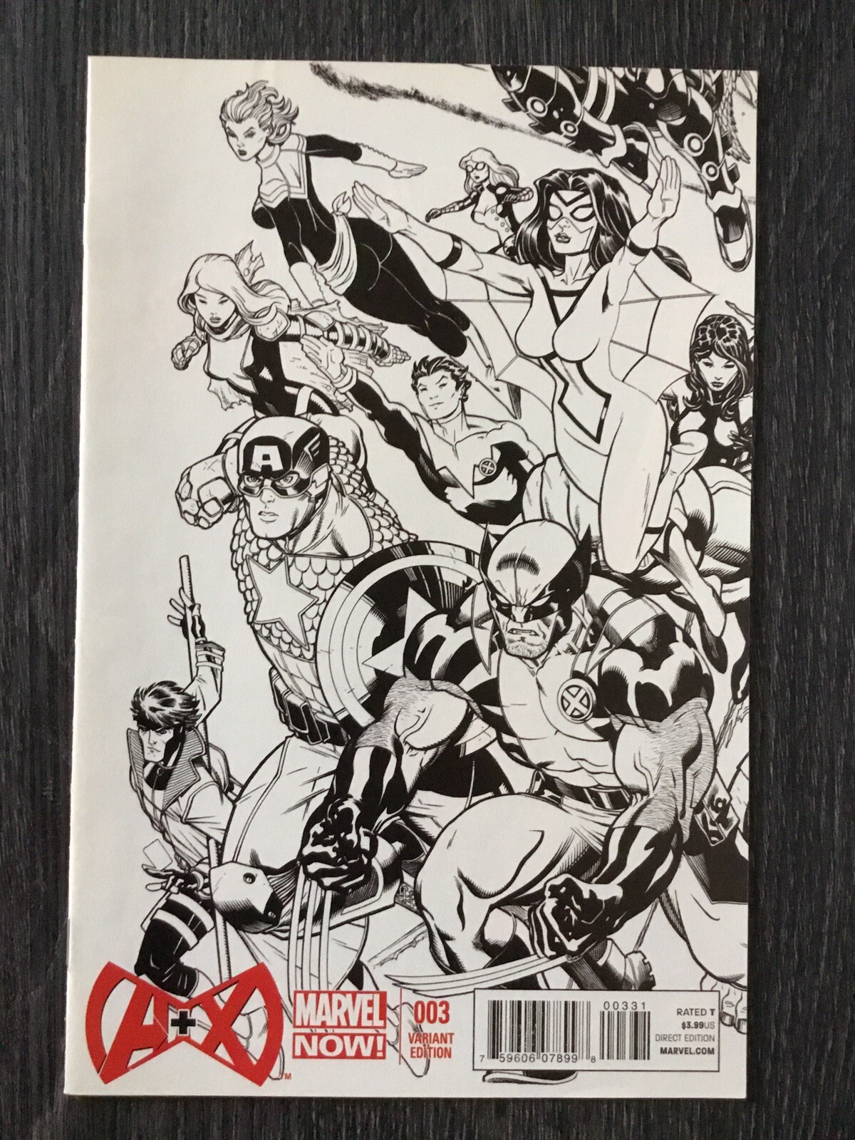 A + X (2013) - # 3 (MCGUINNESS SKETCH VARIANT/MARVEL NOW/AVENGERS