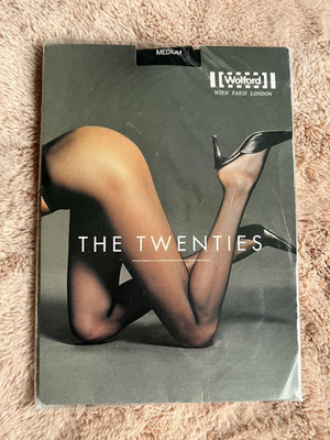Tolle WOLFORD "The Twenties" Strumpfhose Netzstrumpfhose Gr. M Black  Neu!