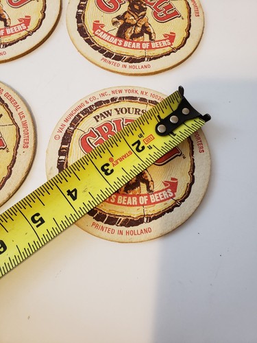 8 RARE BEER COASTERS PAW YOURSELF A GRIZZLY CANADA BREWER VAN MUNCHING & CO.