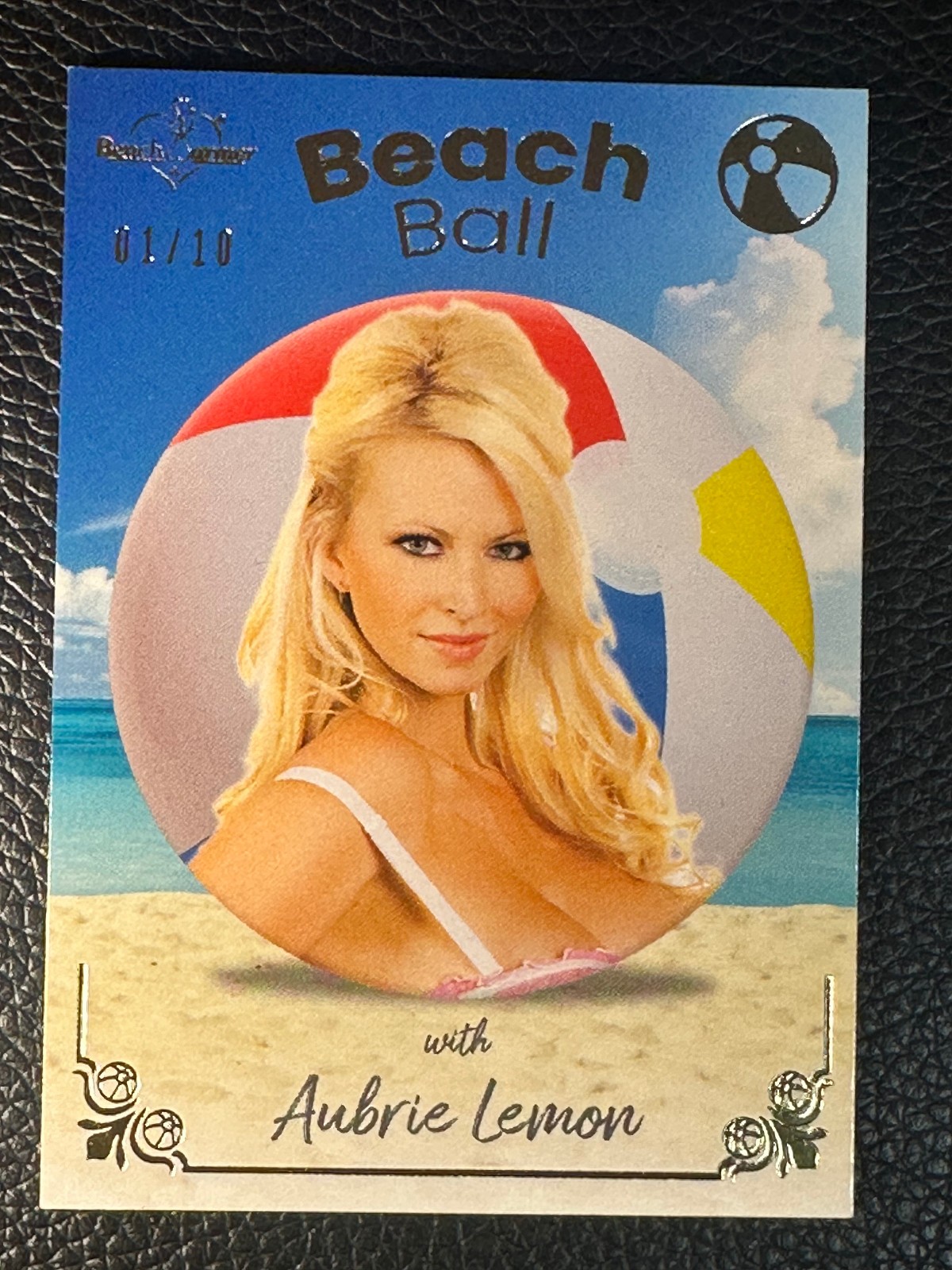 2022 Bench Warmer Beach Ball Gold Foil Aubrie Lemon 1/10