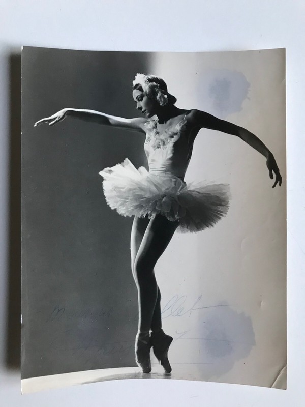 G298 Photo Originale DéDicace Signé Manuscrit Yvette Chauviré Danseuse OpéRa