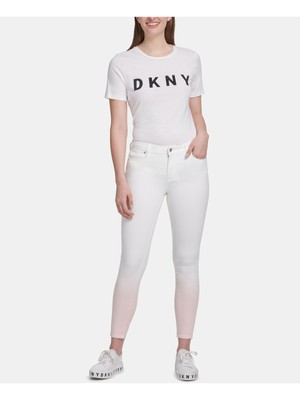 Женские розовые джинсы скинни DKNY. Размер: талия 28.