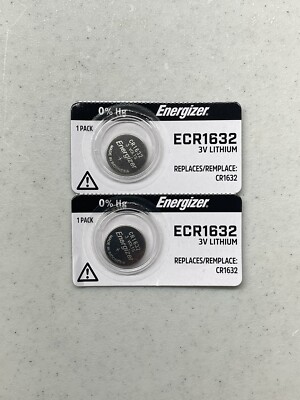 2 PK CR1632 1632 ENERGIZER 3V Lithium Battery FACTORY FRESH FREE SHIPPING 5/2030