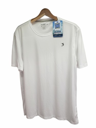 Reel Legends Mens sz M Short Sleeve Reel-Tec White T-Shirt