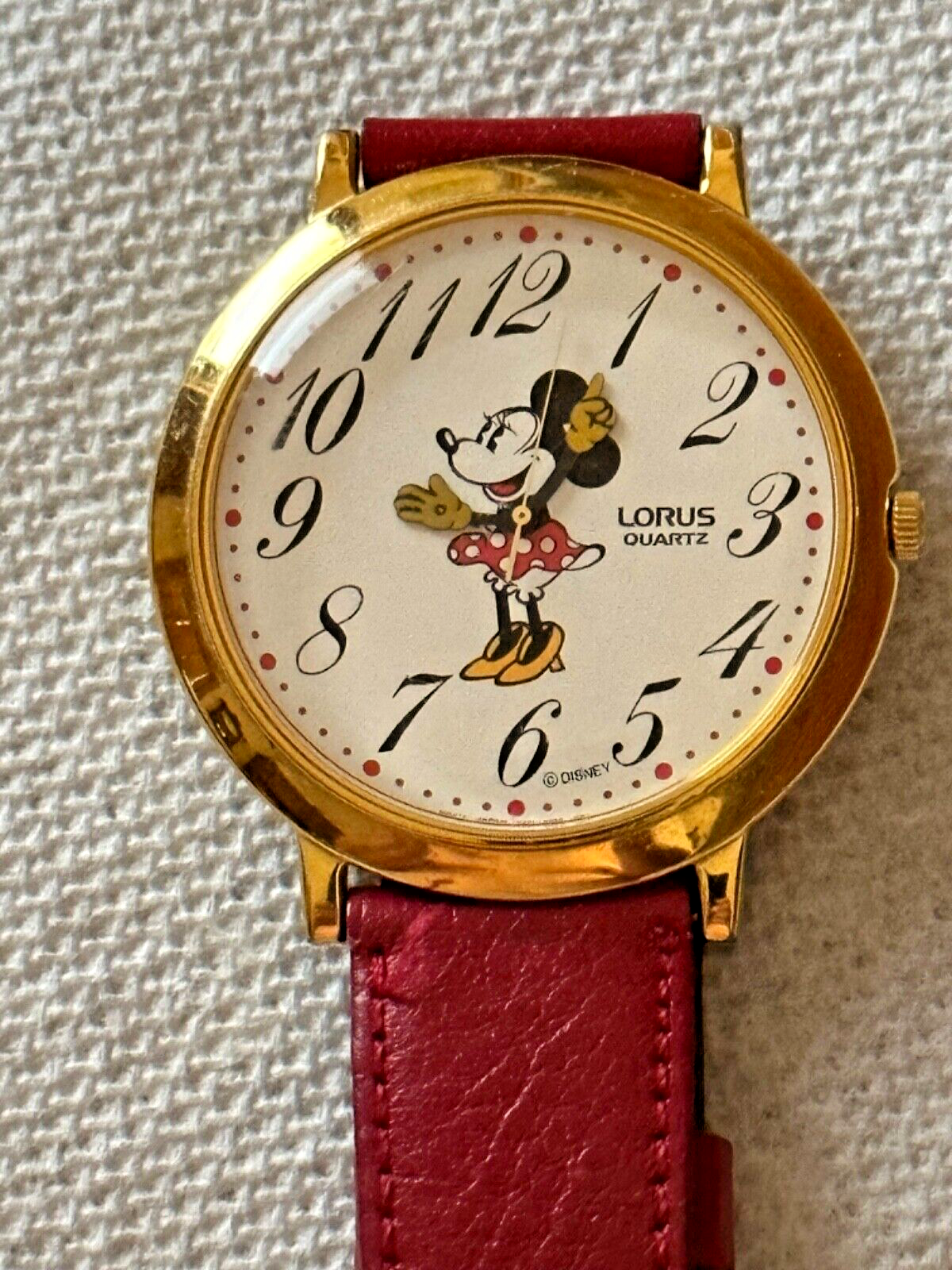 【希少】LORUS QUARTZ ディズニー　懐中時計 MINNIE MOUSE WATCH LORUS QUARTZ VINTAGE LARGE FACE DISNEY