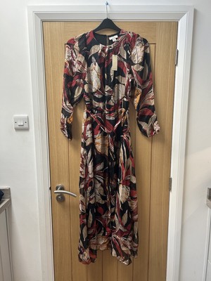 Red Print Dress, Size 6, New With Tags From Oasis, (213)
