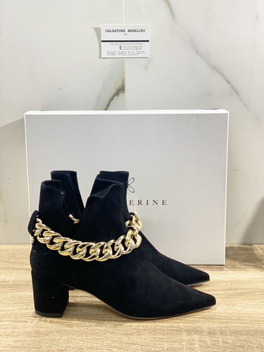 PROSPERINE PROSPERINE STIEFEL FRAU 7932 VELOURSLEDER SCHWARZ HANDAMDE IN ITALIEN 37