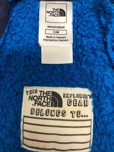 The North Face Baby Infant Snow Winter Suit Blue Size 3-6 Months EUC