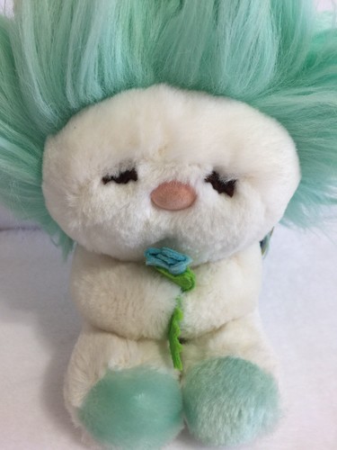 Vintage Dakin Frou Frou Nature Babies White Mint Green Aqua Blue Flower 7