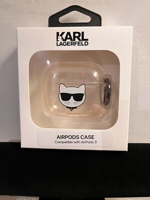 Karl Lagerfeld AirPods 3 Case Iconic Cat Logo/Choupette  Protective Case Gold