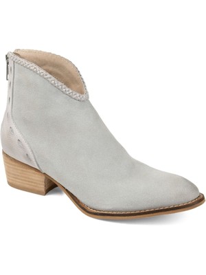 JOURNEE COLLECTION Женские серые плетеные кожаные ботильоны Gracie с миндалевидным носком 8,5