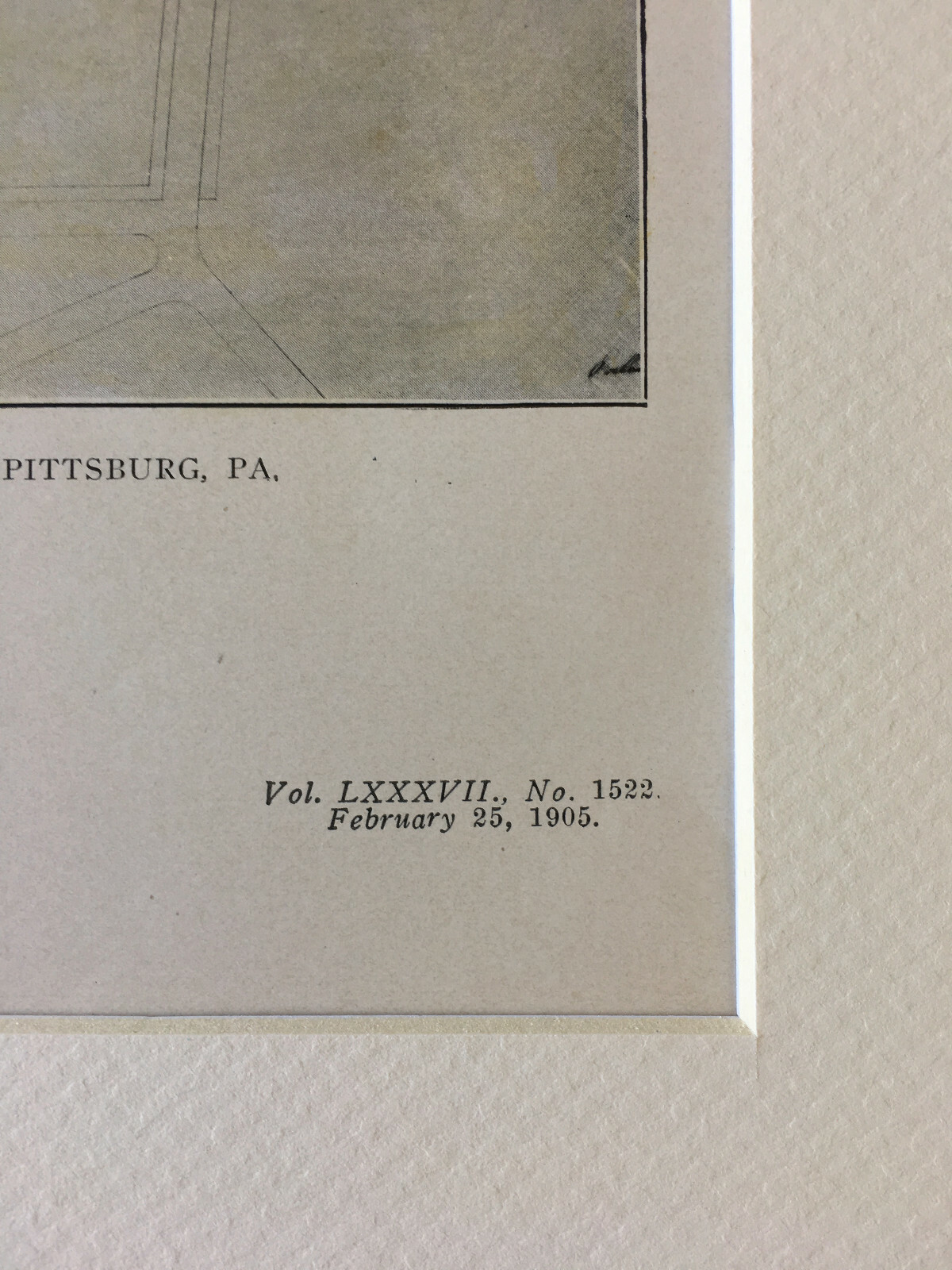 Carnegie Technical Schools, layout, Pittsburgh, PA, 1905, Original Hand Colored