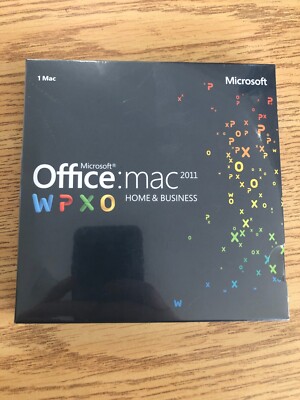 Brand New Office Mac 2011 Home & Business (1Mac) Retail Box (W6F-00218)