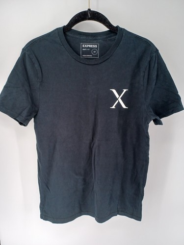 Express Shirt Mens Small Black Quality Fit Graphic Sliming Casual Party