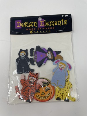 *New Old Stock*  Design Elements Halloween Wood Stickers 2006