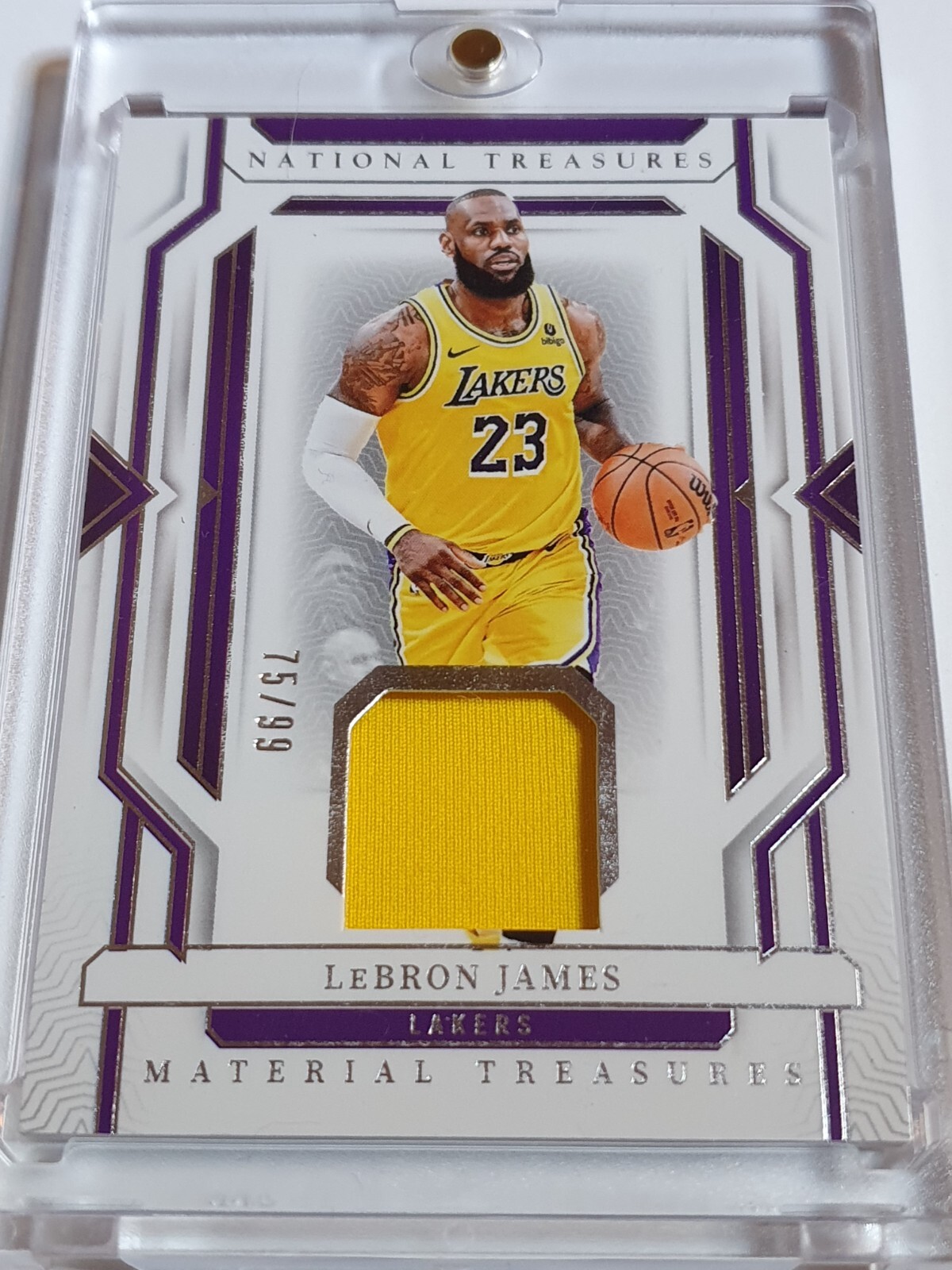 2023 National Treasures LeBron James #PATCH /99 Game Worn