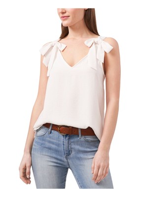 Женская майка без рукавов с V-образным вырезом цвета слоновой кости RILEY&RAE XS