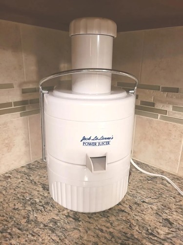 Jack LaLanne's Power Juicer CL-003 AP Tested Works Perfectly White With Handle