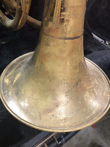 Vintage Bach Mercedes Marching Trombone With Case and Mouthpiece