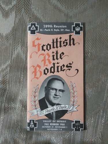 Vintage Scottish Rite Bodies Valley Of Detroit Fall Reunion 19...