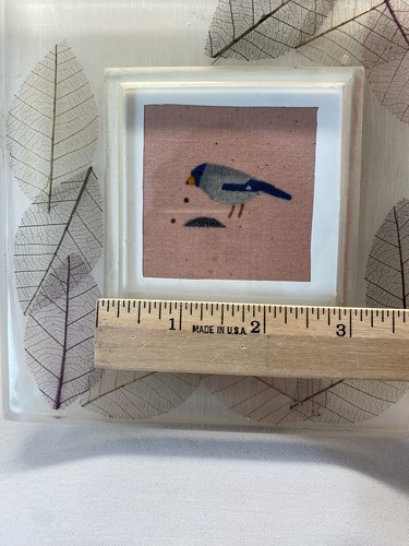 Brown Leaves Picture Frame Hand Cast Resin Thailand 6X6 /3X3 CBS Designs Vintage