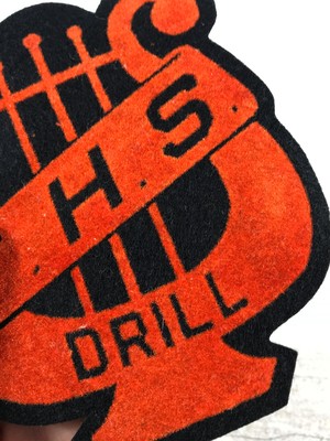 40s 50s velvet varsity high school band letter F H S 5.5