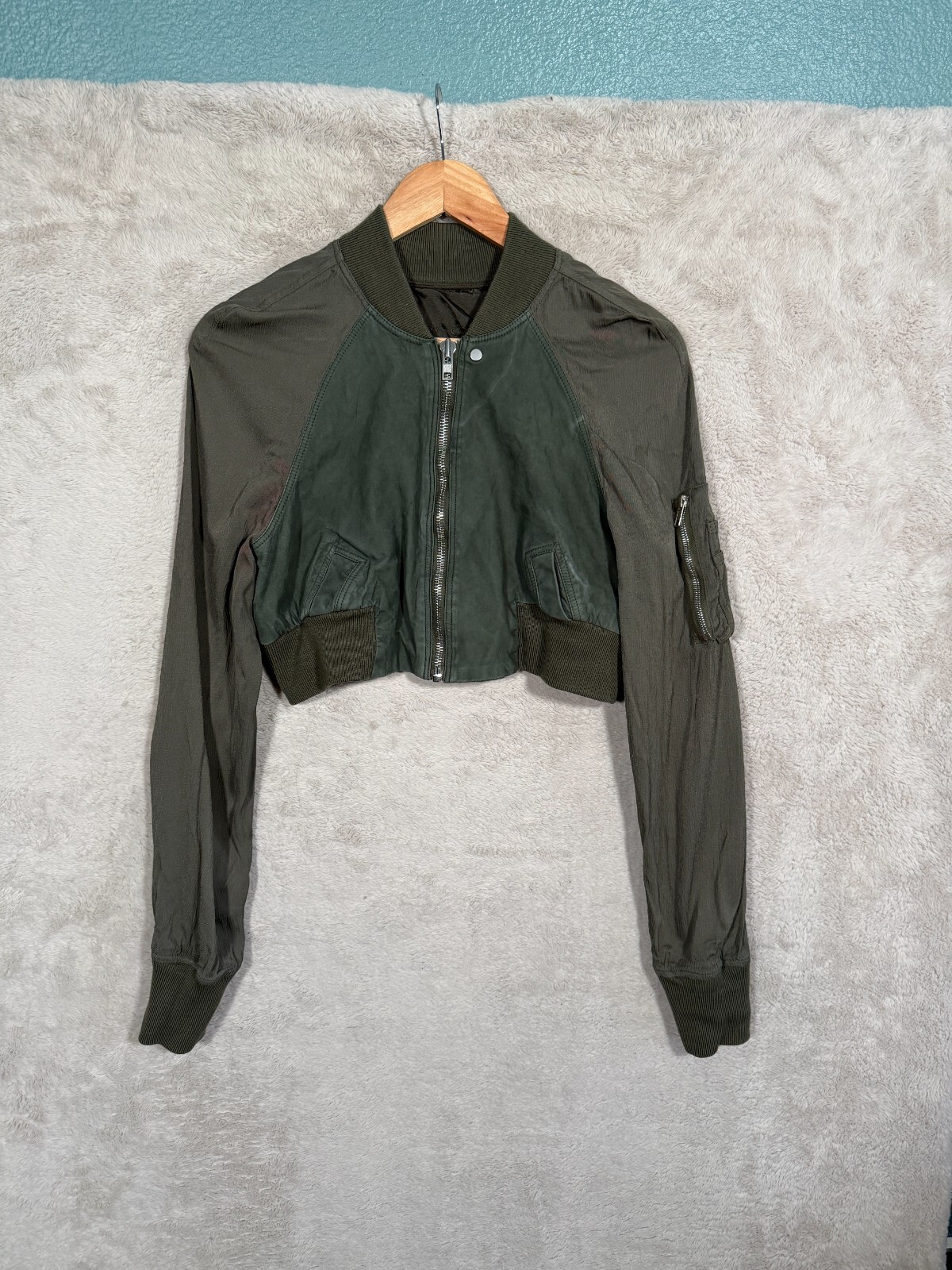 ジャケット RICK OWENS Woman Jacket Green RP02D3727LSHMR35 36 Rick Owens Outlet: Jacket woman - Green | Rick Owens jacket